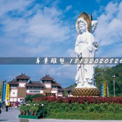 大型三面觀音雕塑，漢白玉佛像雕塑