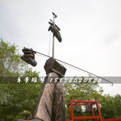 拉二胡銅雕，公園景觀銅雕