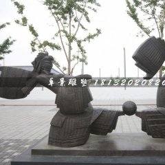 皮影戲銅雕，公園小品銅雕