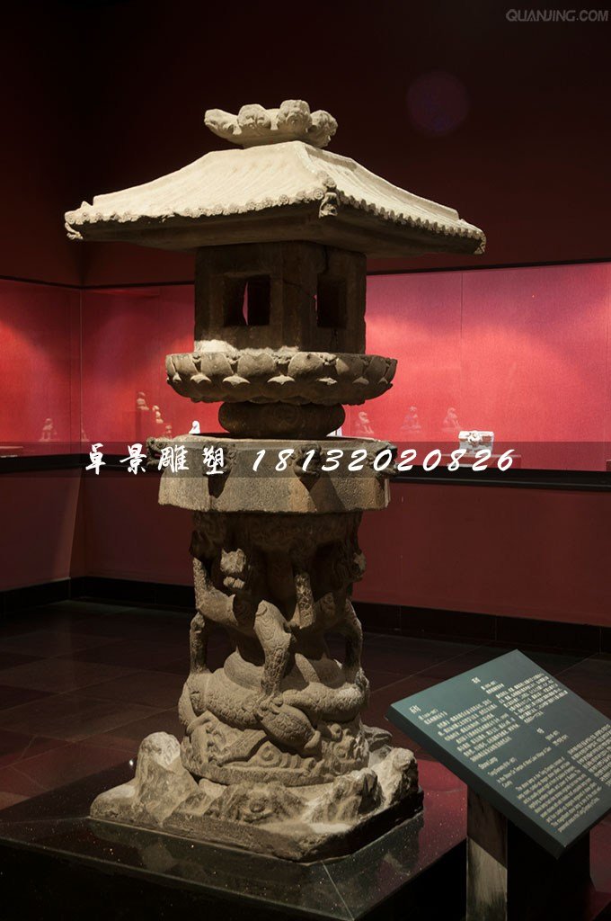石燈雕塑，古代宮燈石雕