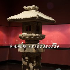 石燈雕塑，古代宮燈石雕