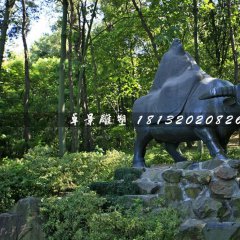 老子騎牛西行銅雕，公園景觀銅雕