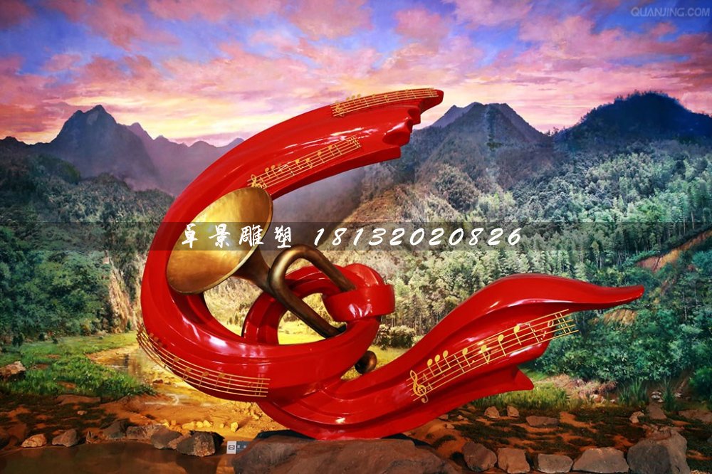 沖鋒號(hào)銅雕，八一起義紀(jì)念雕塑