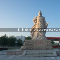 戚繼光石雕，廣場古代人物石雕