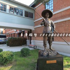 劉三姐唱歌銅雕，廣場(chǎng)人物銅雕