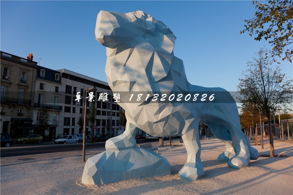 獅子石雕，抽象動(dòng)物石雕