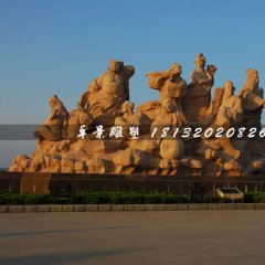 八仙過海石雕，廣場神仙石雕