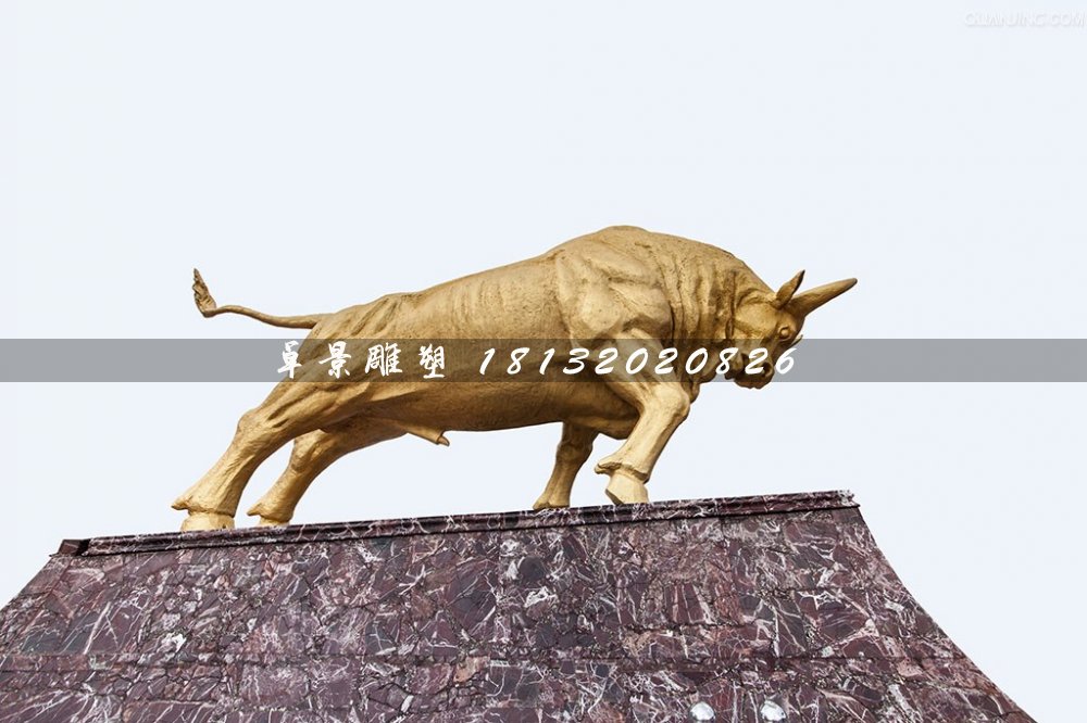 奔牛銅雕，廣場(chǎng)銅牛雕塑 (1)