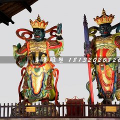 四大天王雕塑，玻璃鋼彩繪神仙