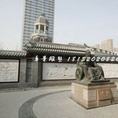 孫臏銅雕，廣場古代名人銅雕