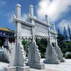 大理石牌坊，廣場三門牌坊石雕