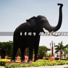 廣場(chǎng)大象雕塑，玻璃鋼仿真動(dòng)物