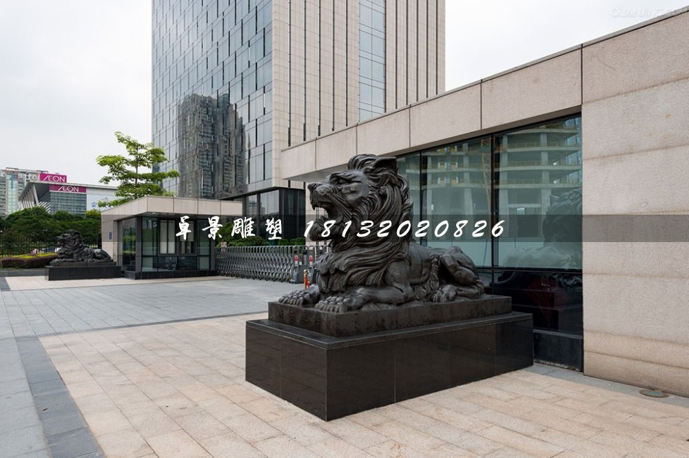 匯豐獅銅雕，銀行門口銅獅子