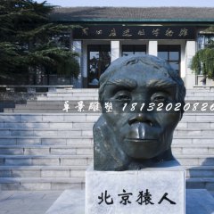 北京猿人銅雕，仿真銅雕