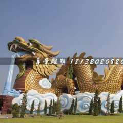 噴水龍雕塑，玻璃鋼龍雕塑