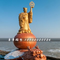 太陽神銅雕，海邊神仙銅雕