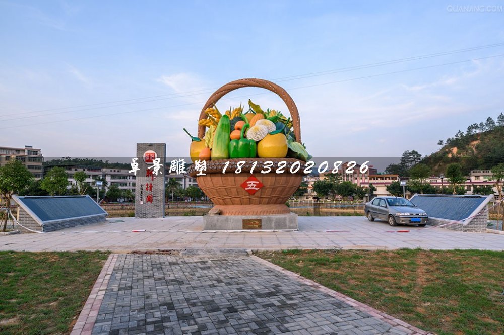 五谷豐登雕塑，玻璃鋼蔬菜雕塑
