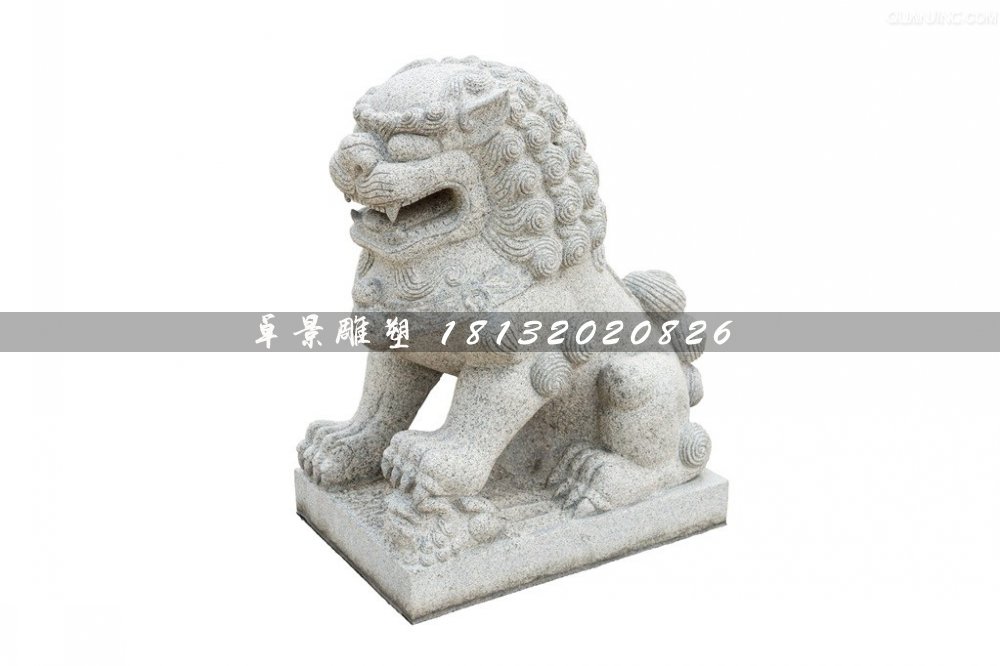 小獅子石雕，公園動(dòng)物石雕