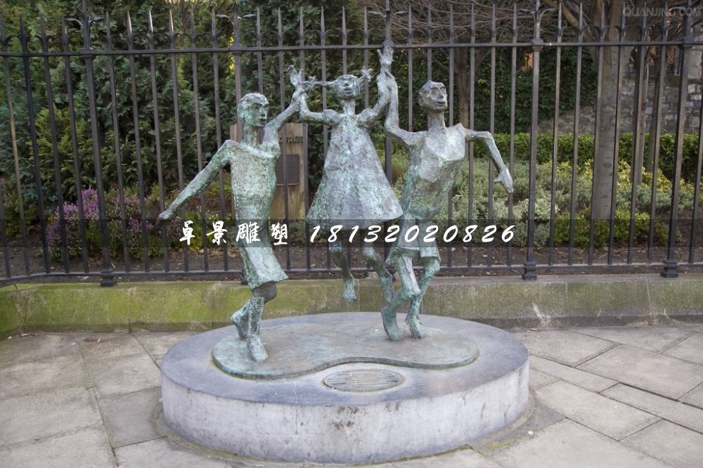 一家三口銅雕，公園天倫之樂(lè)銅雕