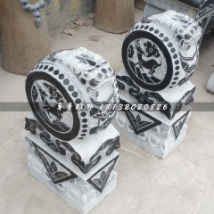 抱鼓石雕塑，仿古門墩雕塑