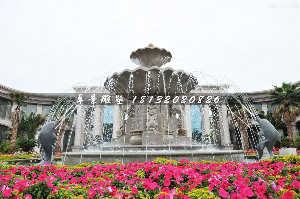噴泉石雕，公園歐式噴泉石雕