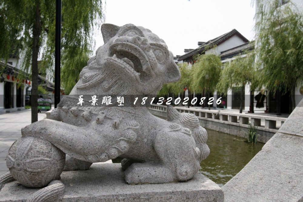 石雕獅子，網(wǎng)球獅石雕