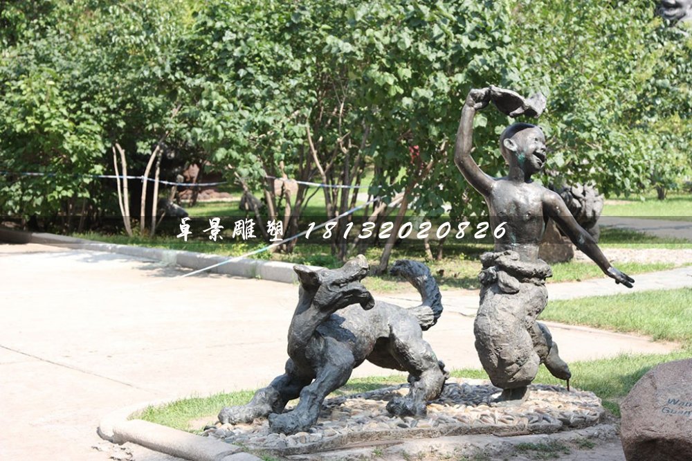 童年銅雕，公園小孩銅雕
