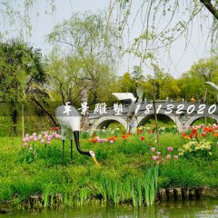 仙鶴雕塑，玻璃鋼仿真仙鶴雕塑