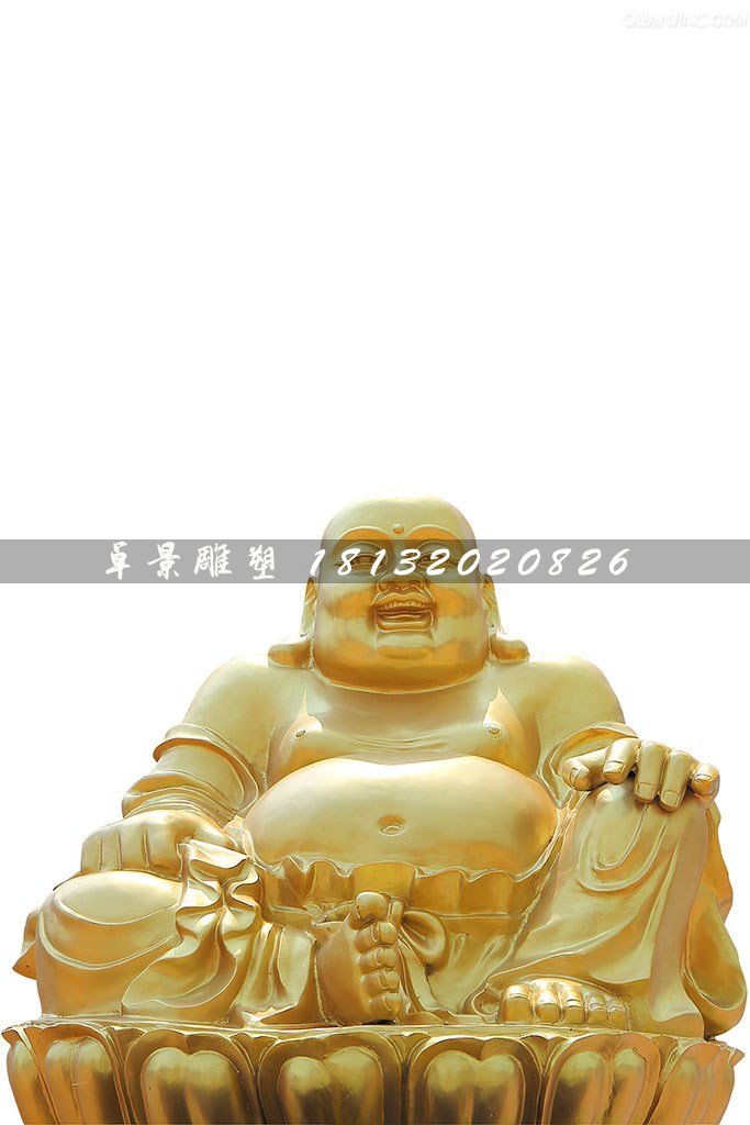 坐式彌勒佛，寺廟銅佛像