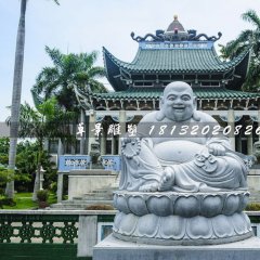 坐式彌勒佛雕塑，大理石佛像雕塑