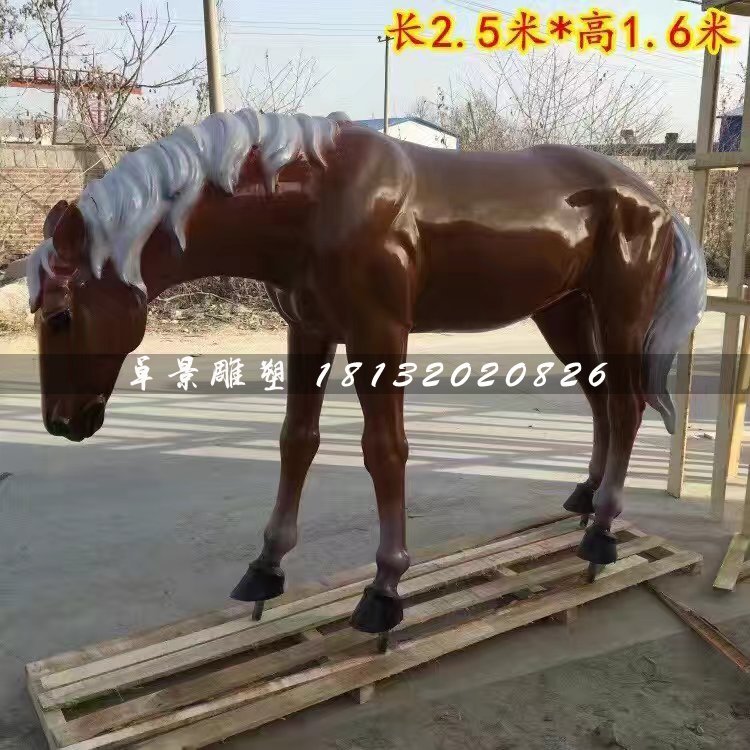 玻璃鋼馬雕塑，動(dòng)物雕塑 (2)