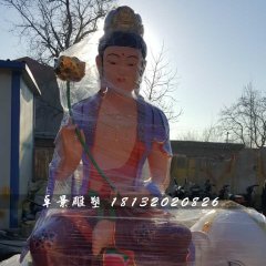 彩繪普賢菩薩雕塑，玻璃鋼佛像雕塑