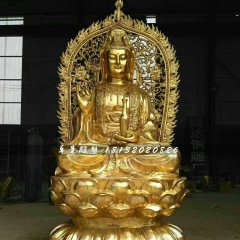 觀世音菩薩銅雕，坐式銅佛像