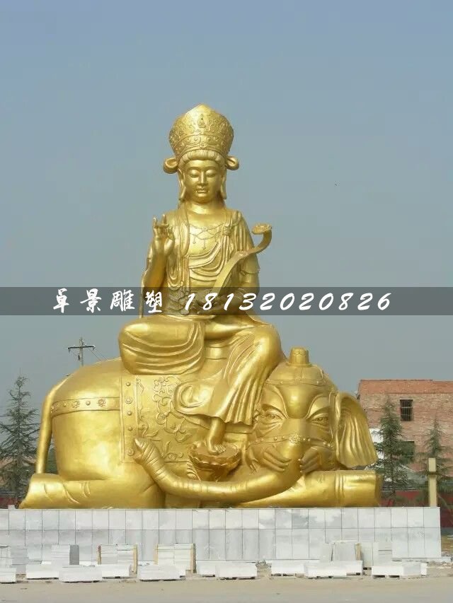 普賢菩薩雕塑，大型佛像銅雕