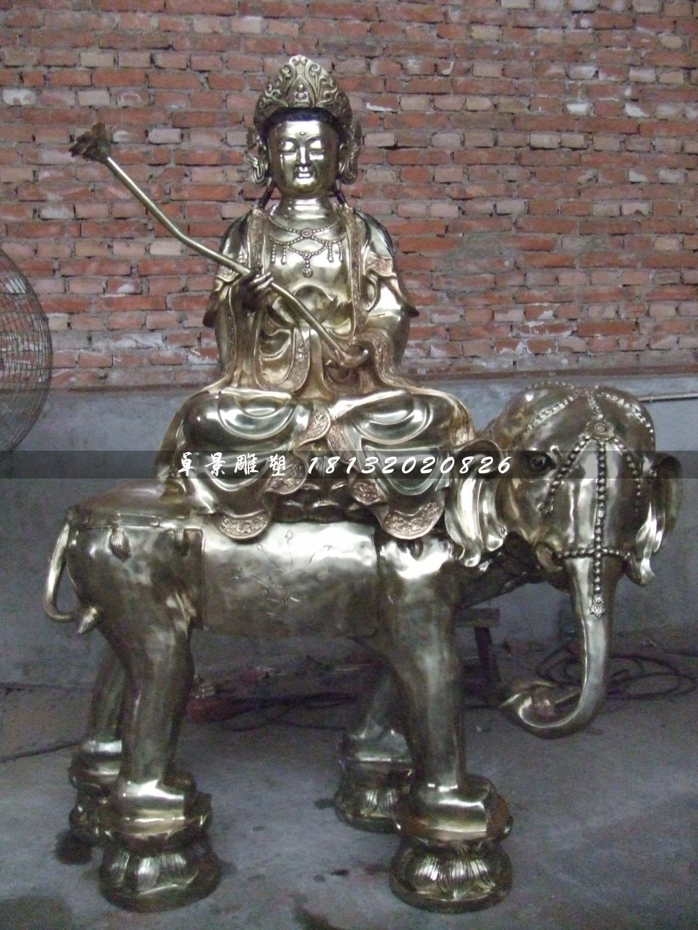 普賢菩薩銅雕，寺廟銅佛像