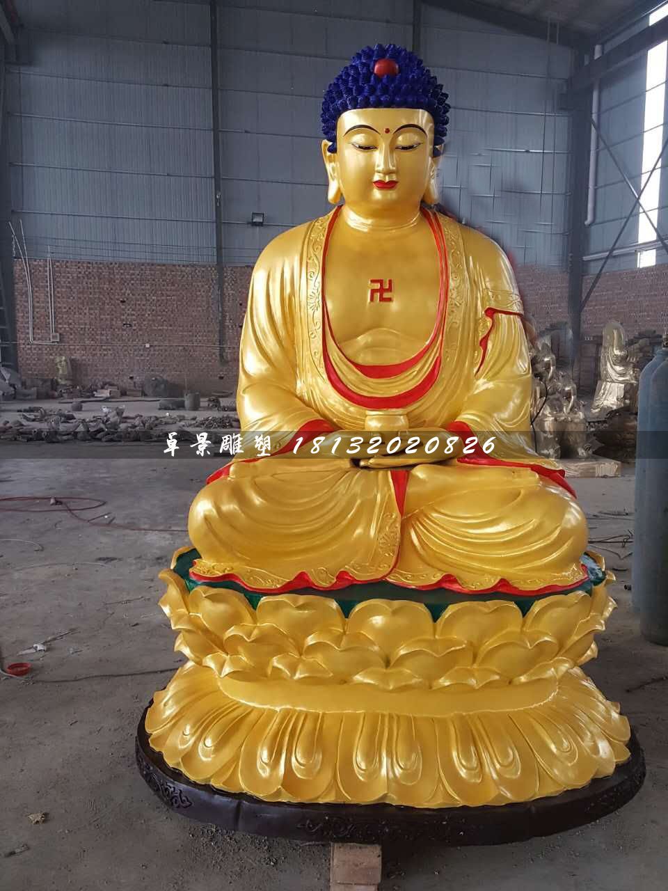 如來(lái)佛銅雕，坐式銅佛像