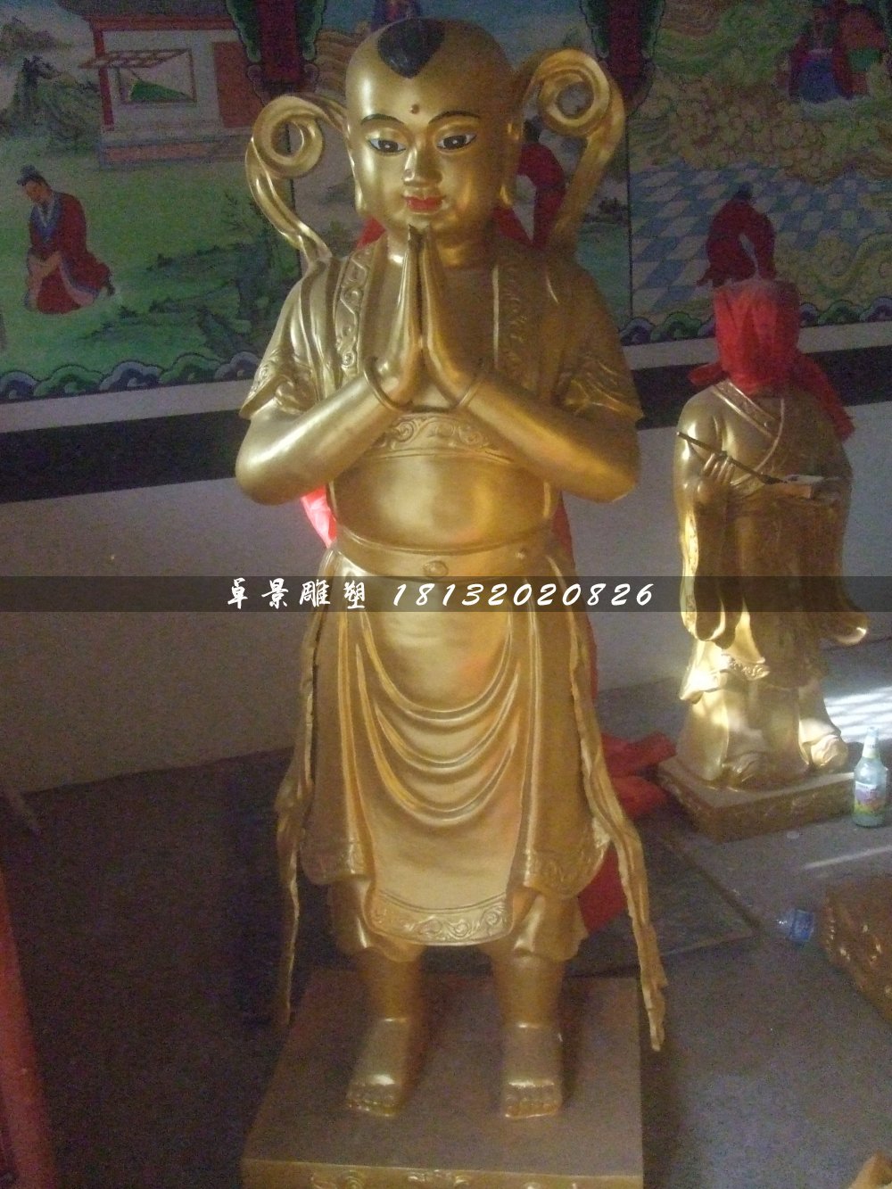 善財童子銅雕，寺廟神仙銅雕 (2)