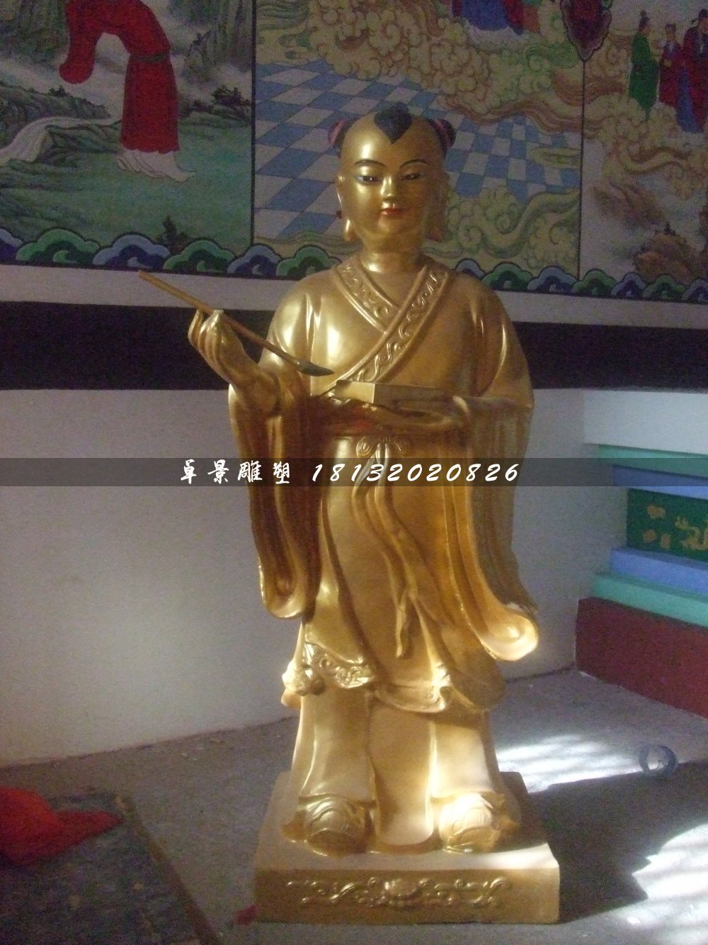 善財童子銅雕，寺廟神仙銅雕 (1)