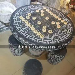 象棋桌石雕，青石仿古桌椅