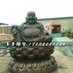 笑面佛銅雕，寺廟銅雕佛像