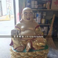 彌勒佛玻璃鋼雕塑，彩繪佛像