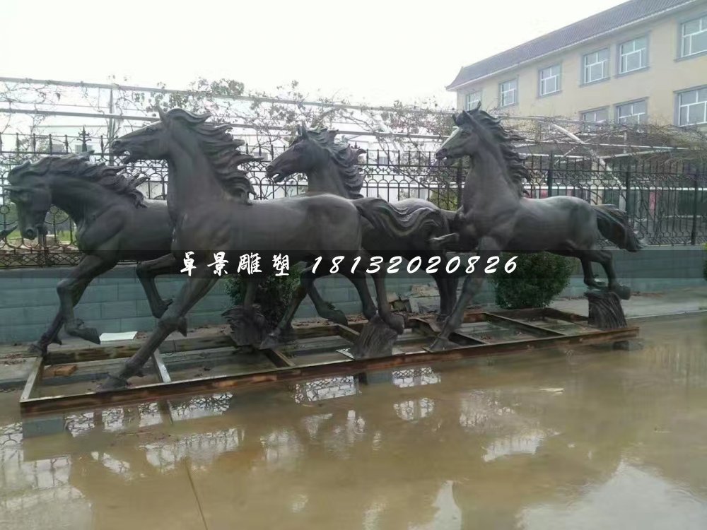 奔馬銅雕，公園動(dòng)物銅雕
