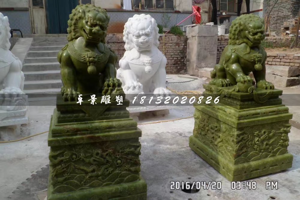 大理石獅子，動(dòng)物石雕 (3)