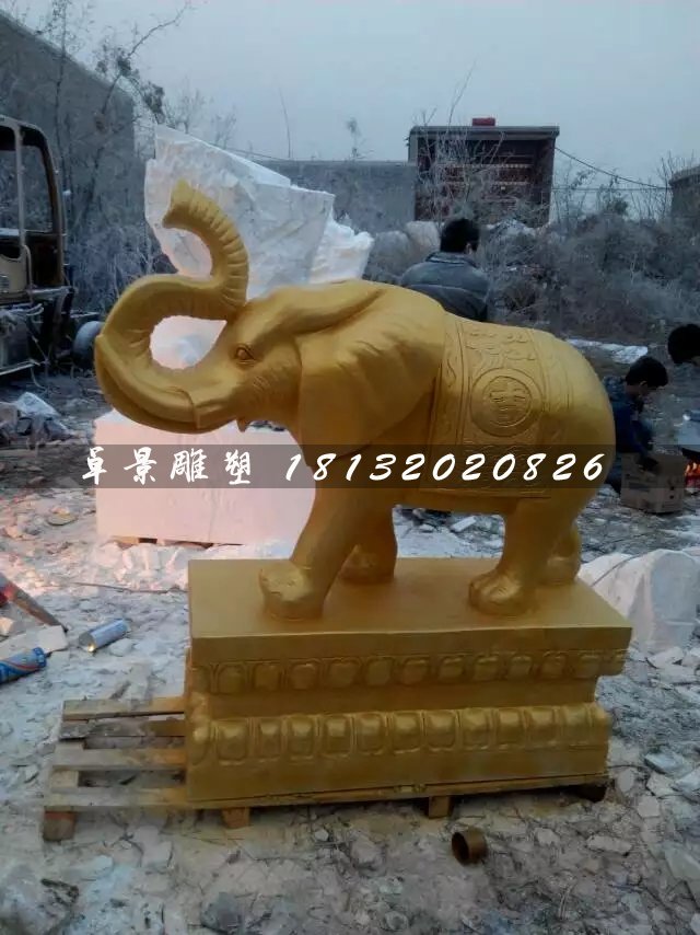 大象銅雕，吉祥大象銅雕 (2)