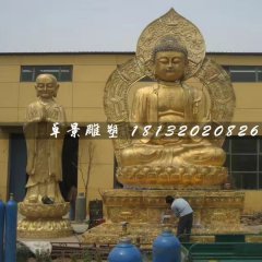 大型如來佛雕塑，寺廟銅佛像
