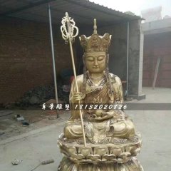 地藏菩薩雕塑，寺廟銅佛像