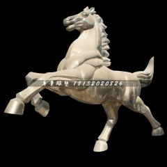 不銹鋼奔馬雕塑，廣場不銹鋼動物雕塑
