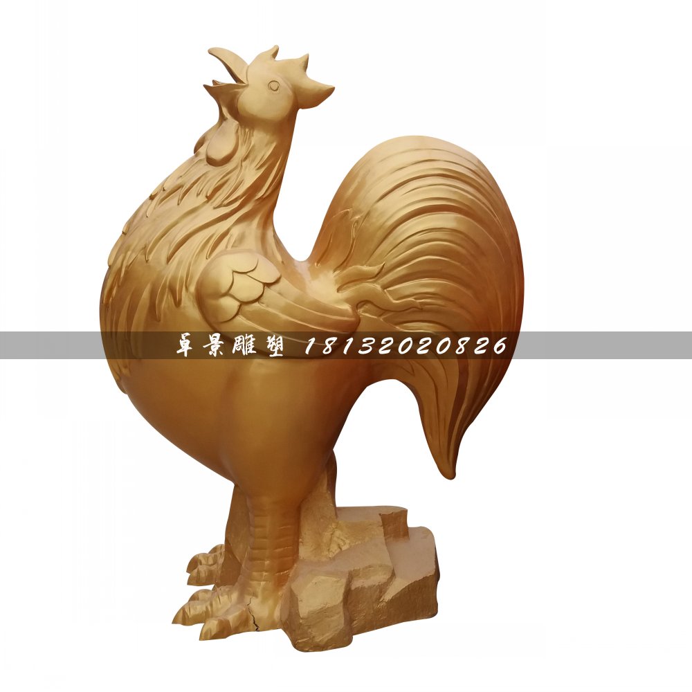 金雞銅雕，公園動(dòng)物銅雕 (2)