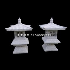 仿古宮燈石雕，公園小型石燈