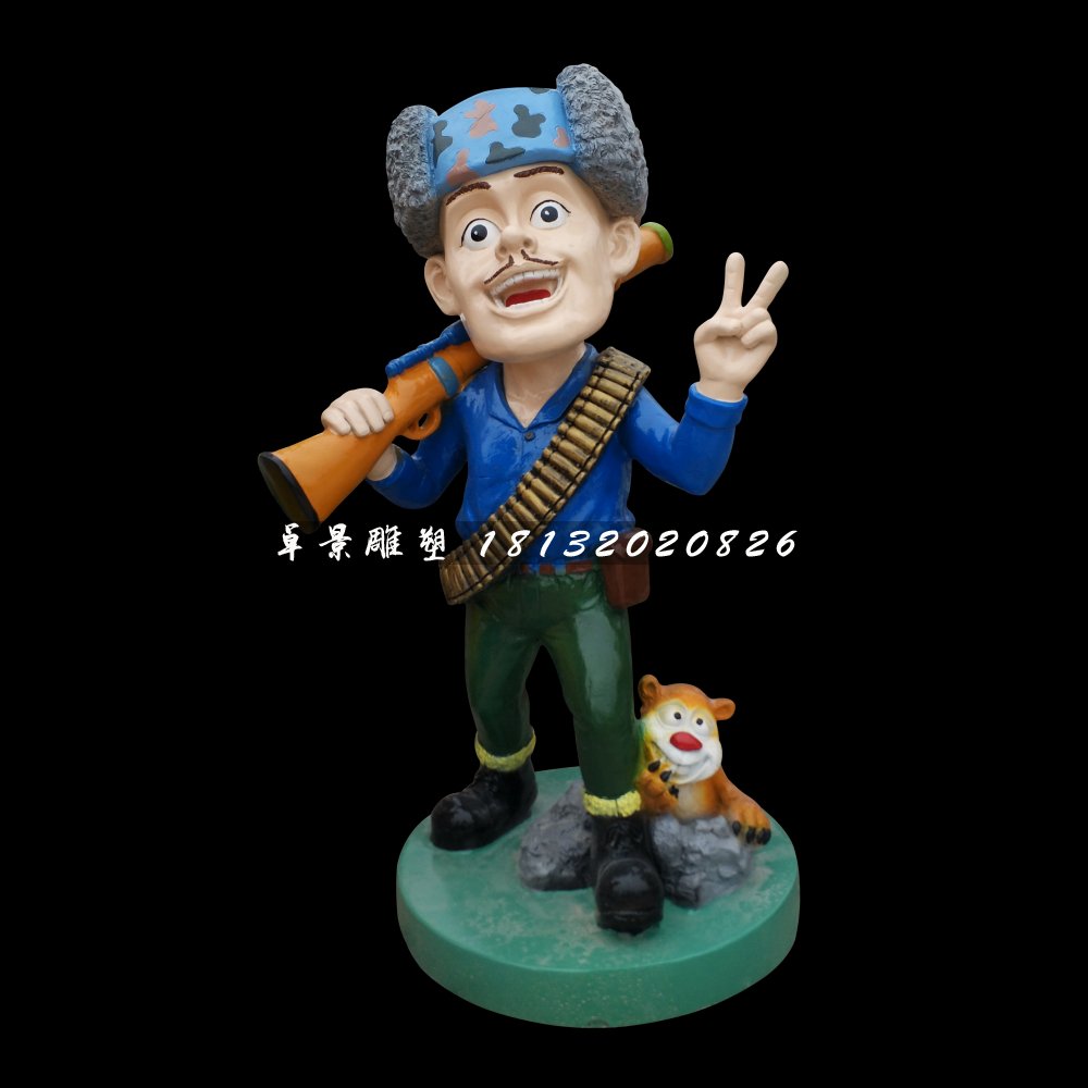 光頭強(qiáng)雕塑，玻璃鋼卡通雕塑